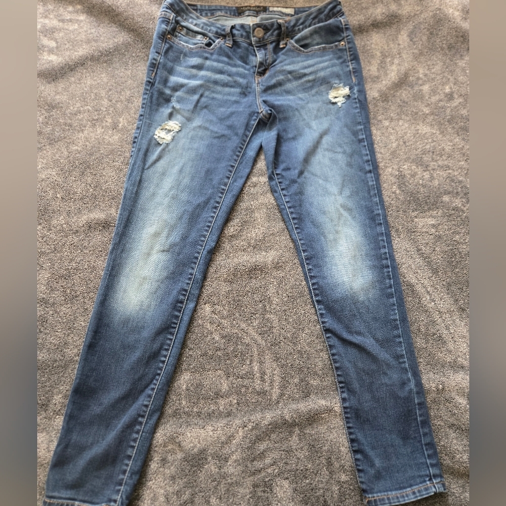 Aeropostale Blue Distressed Skinny Jeans Women's Size 6
